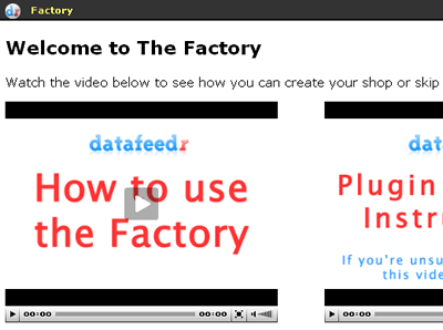 datafeedr factory creating stores